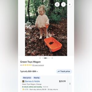 Orange Pull Wagon by Green Toys